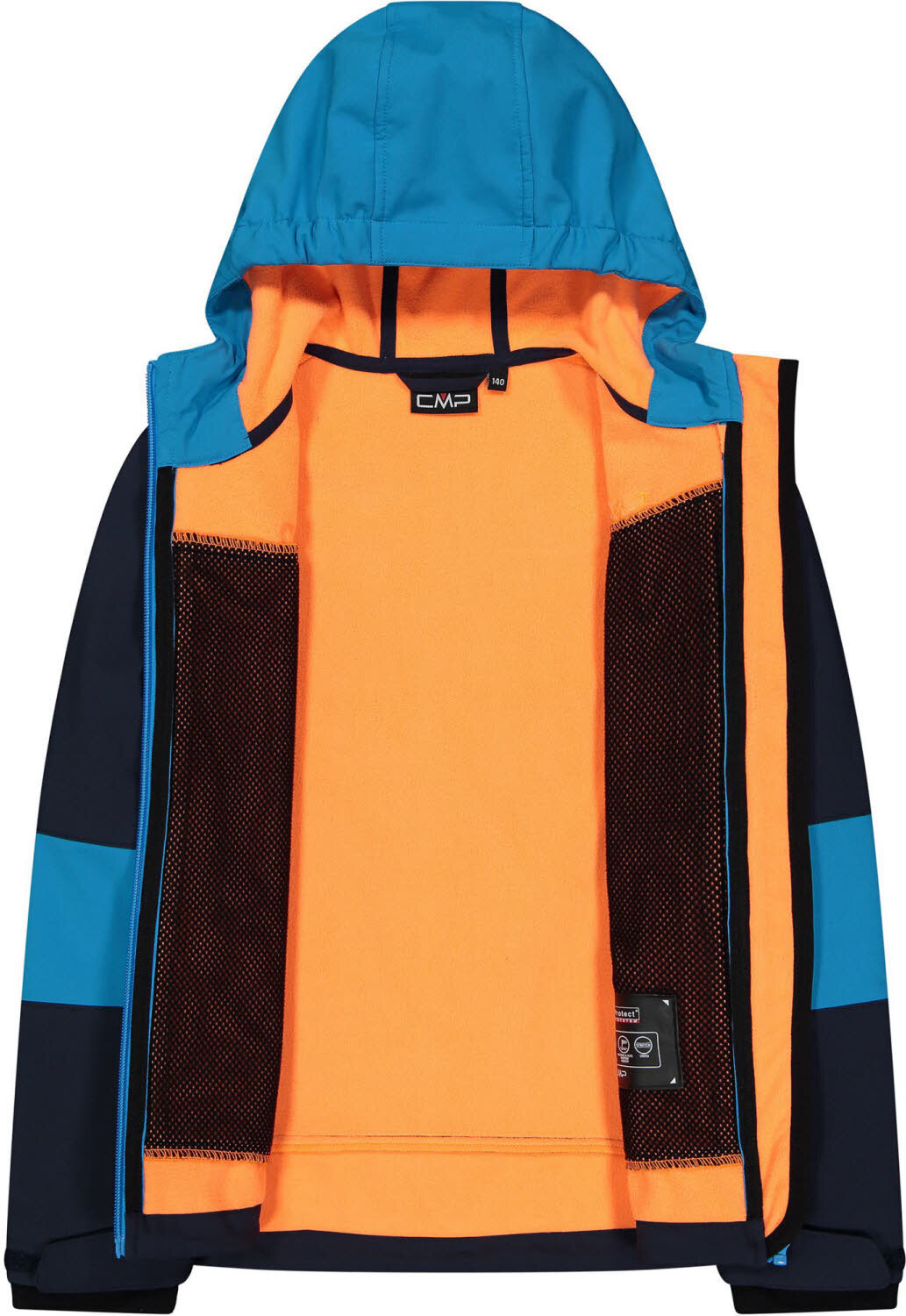 CMP Softshelljacke Kid jacket Fix Hood, wind- und wasserdicht, atmungsaktiv, mit Kapuze und seitlichen Eingrifftaschen, reguläre Passform