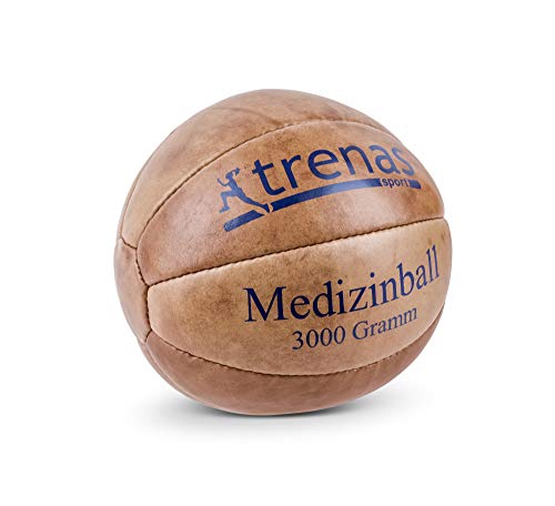 trenas Medizinball Leder - Original - 3 kg - Medicine Ball - Sport Medizinball