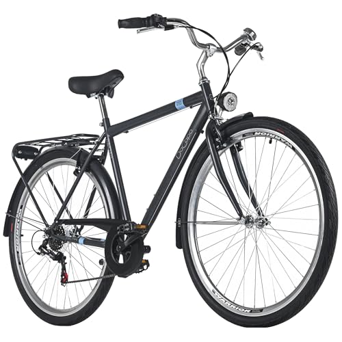 DACAPO Ravenna 6, Herren Trekkingrad 28'', Anthrazit, 6-Gang SHIMANO, RH 53 cm, stvzo-konforme Beleuchtung