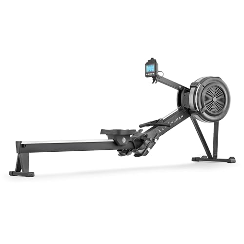 Half Human Air Rower Rudergerät, professionelle Ruderzugmaschine mit 10 Luftwiderstandsstufen, Bluetooth, 8 Programme, LCD-Display, max. Benutzergewicht 150 kg