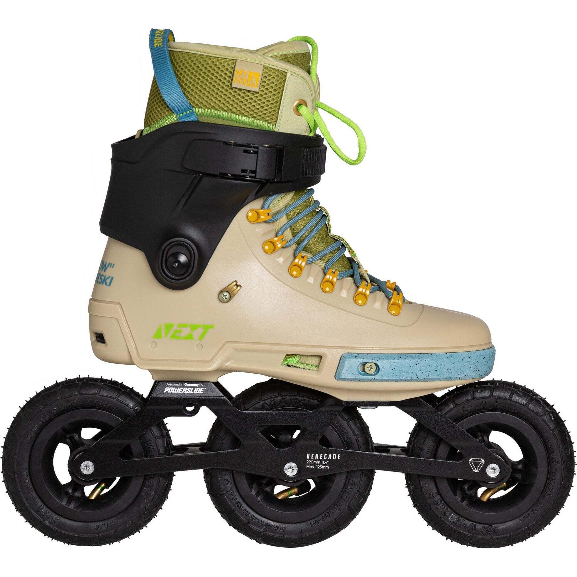 Powerslide Next Renegade Werbeski Pro 125 SUV Inline Skates, 125-mm-Rollen für Geschwindigkeit und Stabilität, MYFIT 2nd Skin-Futter, Trinity-Montagesystem