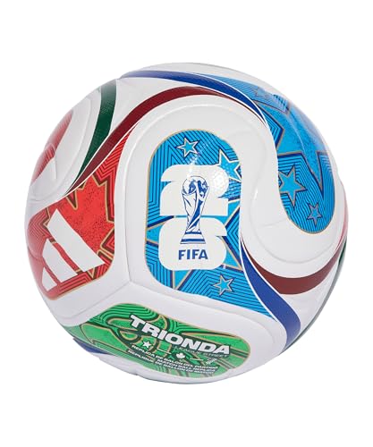 adidas Fußball Trionda League Junior, gewichtsreduziertes Trainingsspielgerät mit recycelter TPU-Oberfläche, verschleißfest und nahtlos verklebt