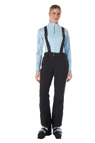 Killtec KSW 249 WMN Ski PNTs, Damen Skihosen, wasserdicht mit 10.000 mm Wassersäule, Größe 38, Schwarz