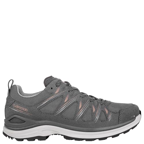 Lowa Innox Evo II GTX, All-Terrain Wanderschuh aus Textil/Mikrofaser, wasserdicht, asphalt/lachs, Modell 2024