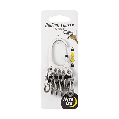 Nite Ize Bigfoot Locker KeyRack, Silber Schlüsselring, bis zu 15 Schlüssel