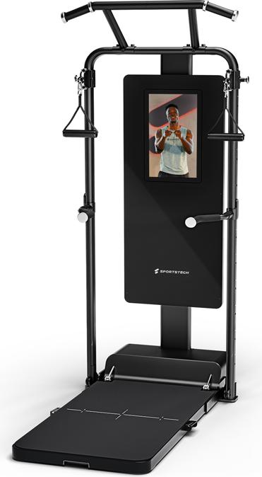 Sportstech sGym Pro, multifunktionale klappbare Kraftstation mit 21" Touch-Display für Zuhause