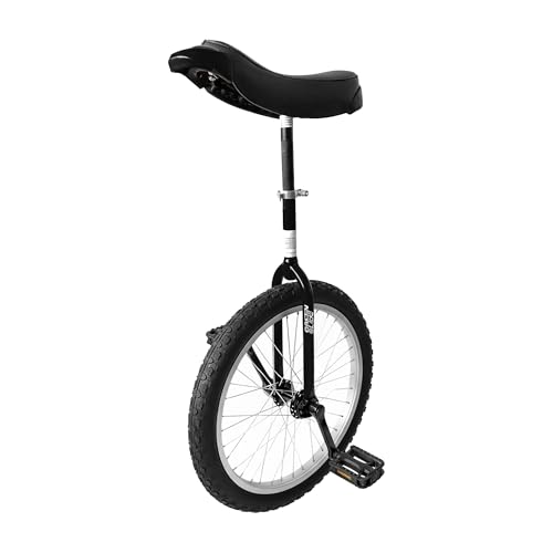 Green Slide Nova Schwarz Einrad, 45,7 cm mit verstellbarem Sattel und runder Gabel, Aluminiumfelge, ideal für Anfänger und Fortgeschrittene