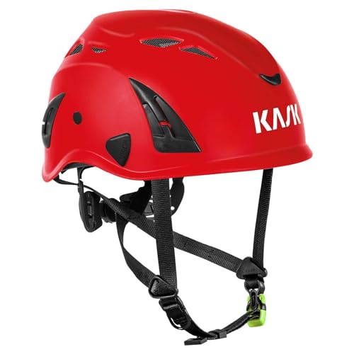 KASK Superplasma PL 2.0, Kletterhelm nach EN 12492, universal einstellbar, Gr. 51-62 cm, rot, mit 10 Belüftungsschlitzen und integrierter Lampenhalterung