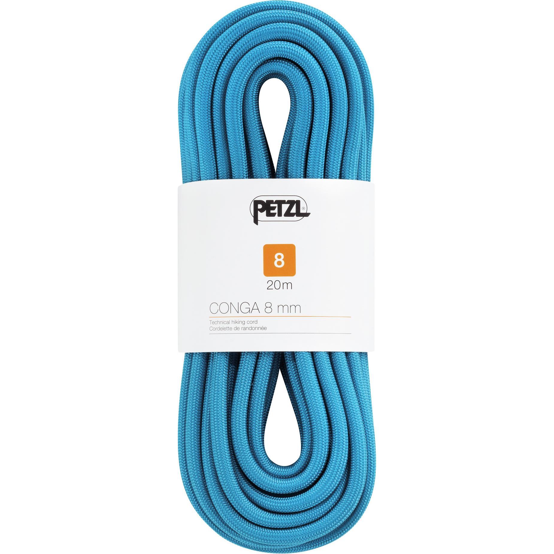 Petzl Conga Kletterseil, 20 m halbstatische Reepschnur aus 100% Polyamid mit 15 kN Zugfestigkeit
