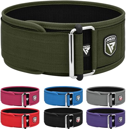 RDX 4” Gewichthebergürtel, Auto-Lock Trainingsgürtel, Powerlifting Krafttraining Bodybuilding Fitness Gürtel, Gepolstert Gewichtheben Gym Weight Lifting Belt, Männer Damen Kreuzheben Workout