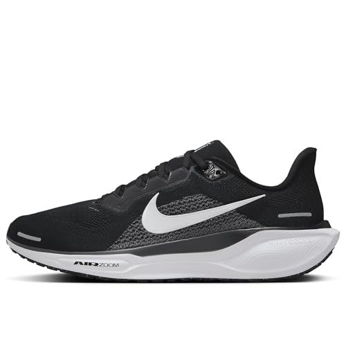 Nike Pegasus 41, Herren Laufschuhe mit atmungsaktiver Konstruktion und Gummisohle für optimale Traktion, Größe 45, Grau