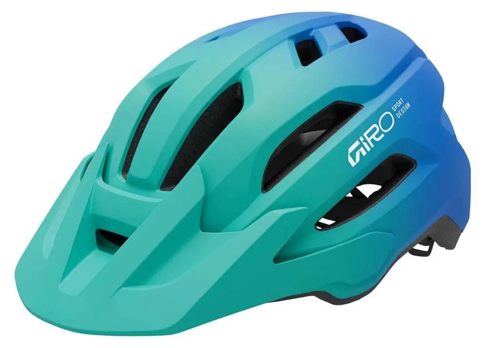 Giro Fixture II Junior MTB-Helm, optimierte Belüftung, schnelltrocknende Polster, Grün-Blau, One Size