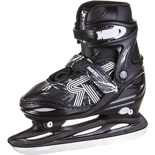Roces Jokey Ice 3.0, Schlittschuhe für Jungen mit wachsendem Schuh "Growth Compensator", Weiß/Schwarz, Größe 26-29