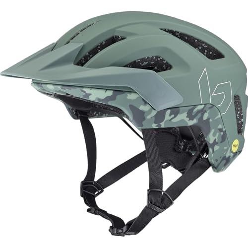 Bollé Eco Adapt MIPS, Velohelm für Erwachsene, 59-62 cm, matt grün, optimaler Schutz und Komfort für Mountainbiking