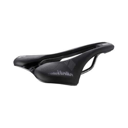 Selle Italia SLR Boost TM Superflow, Fahrradsattel mit klassischem SLR-Design, Gel-Polsterung und Carbonfaser-Schale - Größe L3, Schwarz