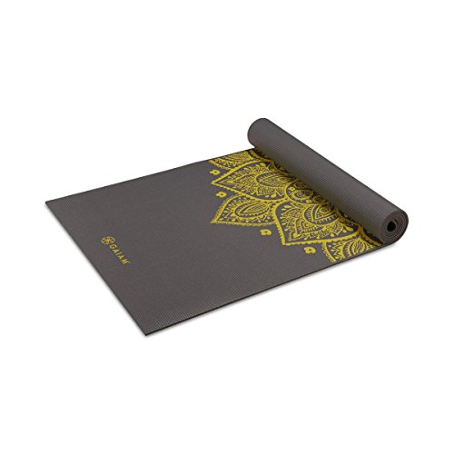 Gaiam Premium Printed Yogamatte, 6 mm Dicke mit Mandala-Design, latexfrei