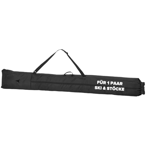 Atomic Ski SKI SLEEVE BLACK BLACK, 205 cm Skisack mit wasser- und schmutzabweisendem Material, verstellbarem Rolltop und anpassbaren Schulterträgern