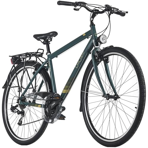 DACAPO Ravenna 50, Trekkingrad Herren 28'' in Grün, 21 Gänge, RH 48 cm, StVZO konforme Beleuchtung