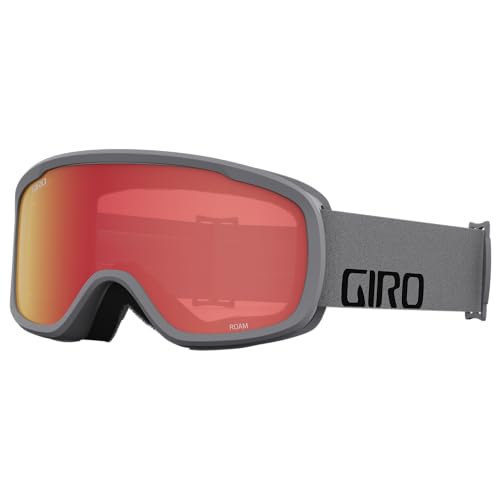 Giro Roam Grey Woodmark, Skibrille mit EXV Technologie, OTG Bauweise und Anti-Fog Beschichtung