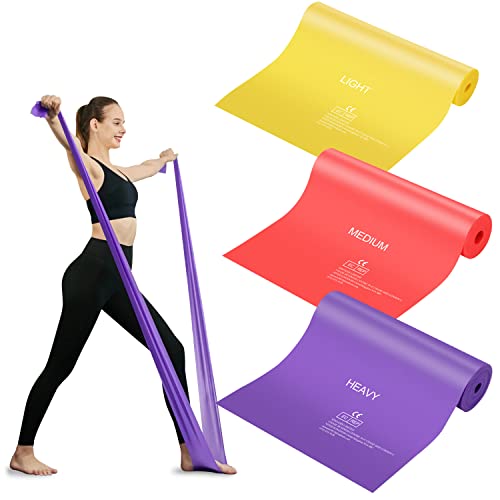 JATEKA Fitnessbänder Terra Band Set, 3x Widerstandsband für Muskelaufbau und Yoga, TPE hautfreundlich, leicht/mittel/schwer, inklusive Transportbeutel