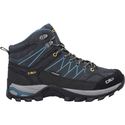 CMP RIGEL MID TREKKING SHOES WP, wasserdichte Wanderschuhe mit EVA-Zwischensohle und FullOn GRIP-Außensohle
