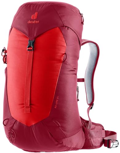 Deuter Herren Ac Lite 24 Wanderrucksack, Cherry-masala, 24 Lang - Maximale Belüftung und Tragekomfort