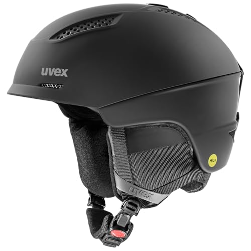 uvex Ultra MIPS Skihelm für Damen und Herren, robuster MIPS-Schutz, wechselbare Innenausstattung, All Black matt, 51-55 cm