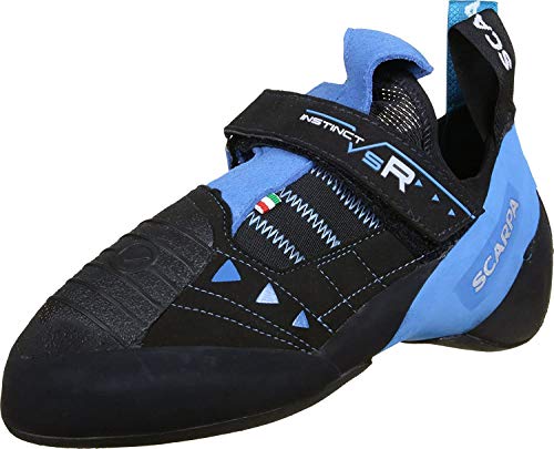 Scarpa Instinct VSR, Unisex Kletterschuhe mit hoher Sensibilität und griffiger Vibram-Sohle, Blau-Schwarz, Größe 43