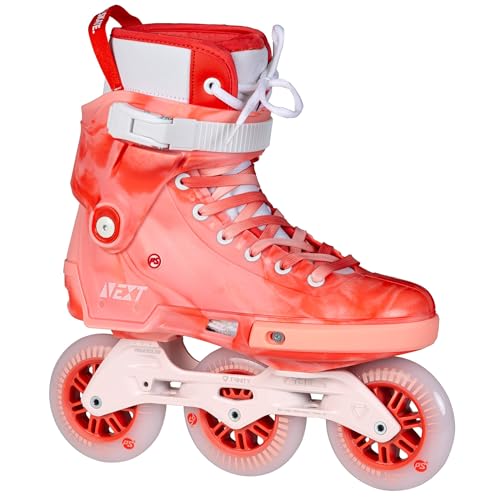 Powerslide Next Grapefruit 100, Inline Skates mit MYFIT 2nd Skin Liner, 3x100mm Räder und Wicked ABEC 9 Kugellager, orange