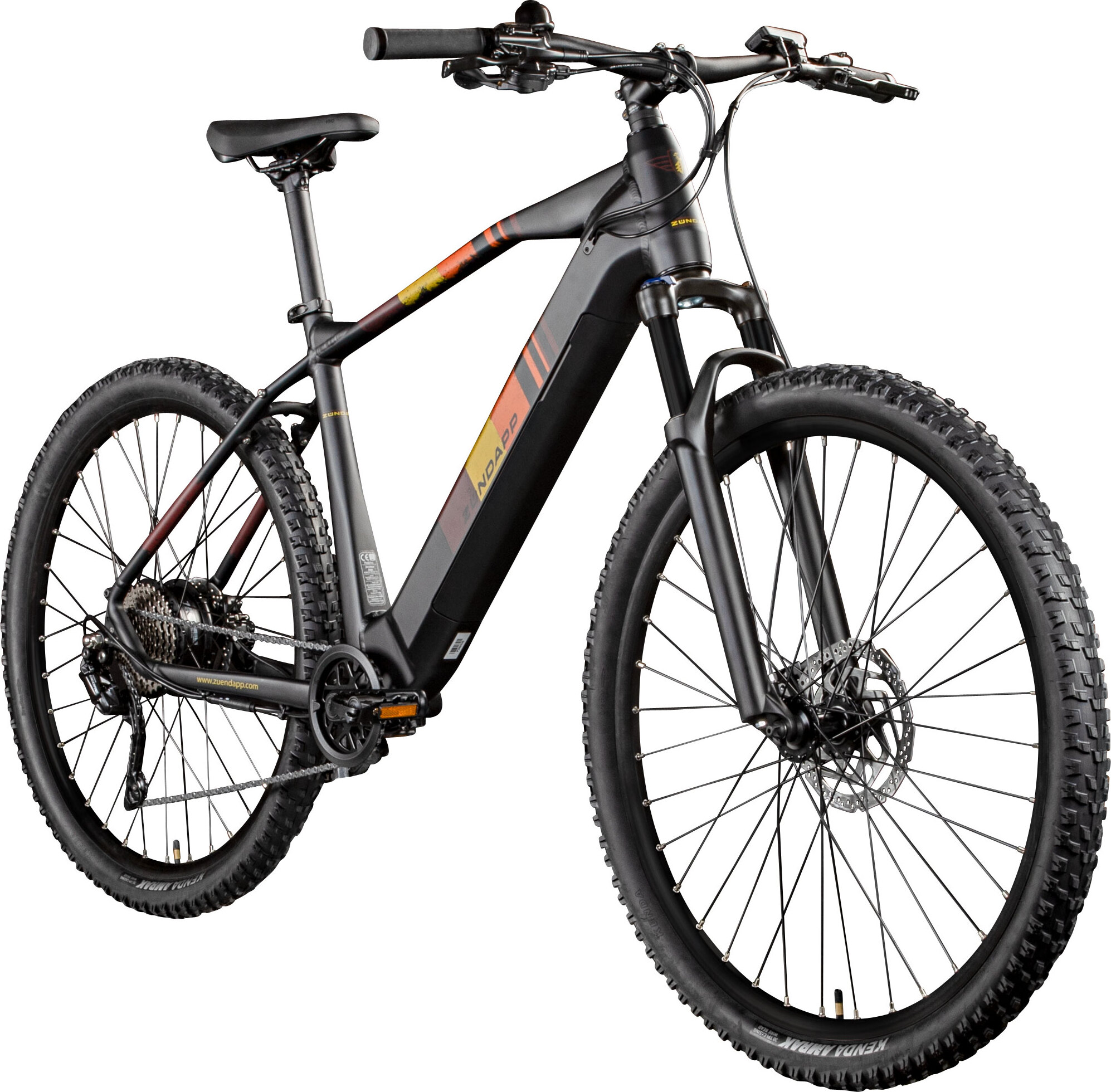 Zündapp Z808 E-Mountainbike, 29 Zoll, 10-Gang, 550 Wh, schwarz/orange, für Damen und Herren ab 160 cm