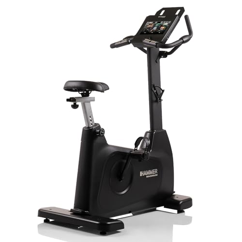 HAMMER Ergometer UB 8000 ´25, leiser Heimtrainer mit 10,1" Touch-Display, vorinstallierten Apps Kinomap & Zwift, 14 kg Schwungmasse, 17 Programme, bis 150 kg Nutzergewicht