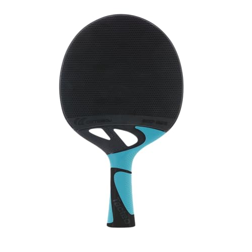Cornilleau Tacteo 50, Tischtennisschläger für Outdoor, schwarz-blau, robust und wetterfest, ergonomischer grip