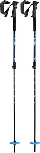 LEKI Kinder Guide Lite Skistöcke, Aluminium, verstellbar, 90-120 cm, Denimblue-darkblue-Cyan, 237 g