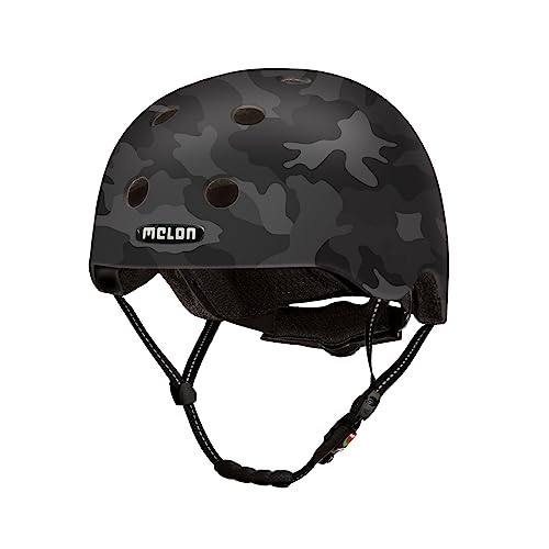 Melon Helm "All Stars" Urban Active, Fahrradhelm mit Magnetverschluss, camouflage blau, extrem leicht und gut belüftet