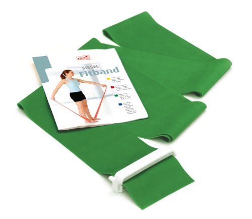 SISSEL Physiotherapie Band Fit, grünes Therapieband für Muskelaufbau und Ausdauertraining, geeignet für Krafttraining