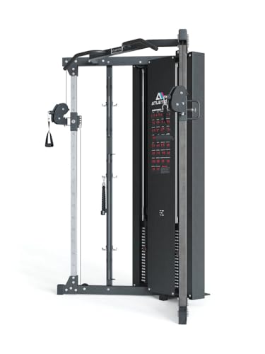 Atletica X-Five Kabelzug Station, Kraftstation für niedrige Deckenhöhen, 195 cm, 180 kg Steckgewichte, 2:1 Übersetzungsverhältnis