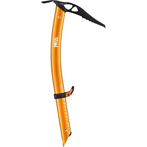 Petzl Eispickel Gullyice, orange, 45 cm, geeignet für technisches Bergsteigen und Steilwandfahren, Aluminium und Stahl, 280 g, CE & UIAA-zertifiziert