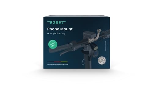 Egret Phone Mount Egret X, X+, Aluminium Handyhalterung für E-Scooter, grau