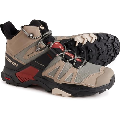 Salomon X Ultra 4 MID GTX, Herren Outdoorschuh mit Gore-Tex-Membran, Khaki Green, wasserdicht, stabil und komfortabel