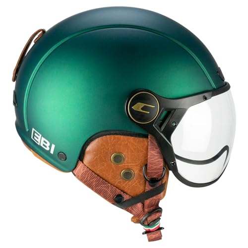 CGM EBI Skihelm, unisex für Erwachsene, satingrün, M (57-58 cm), doppelt zertifiziert für Ski- und Fahrradgebrauch, mit Air Stream System und abnehmbaren Innenausstattungen