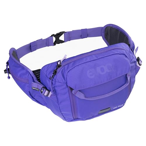 EVOC HIP Pack 3 + Hydration Bladder 1,5, kompakte Hüfttasche mit Wassersack und Schnellzugriff, Volumen: 3 l, Violet