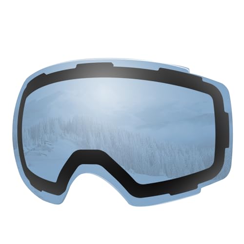 OutdoorMaster Skibrille PRO Ersatzlinse, VLT 42% Blau polarisiert, Anti-Beschlag-Technologie, 100% UV400-Schutz