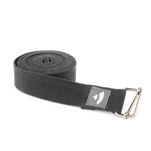 Bodhi ASANA BELT PRO Yogagurt mit Metall-Verschluss, Schiebe-Schnalle eckig, 3 m x 38 mm, Baumwolle, Yoga Hilfsmittel