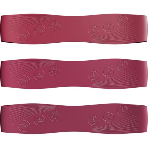 NEOLYMP Pilates Fitnessbänder, Silikon Resistance Bands 3er Set mit 3 Widerstandsstufen 9/14/18 kg, rutschfest für Pilates & Yoga (Sky-Blue)