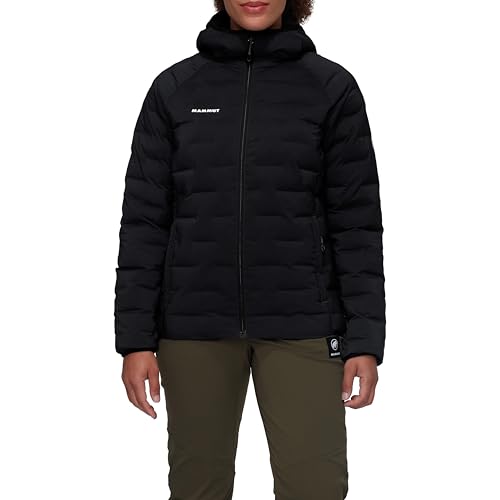 Mammut Sender IN Hooded Jacket Women, leichte Skijacke mit Loopinsulation und recyceltem Material, Schwarz, S