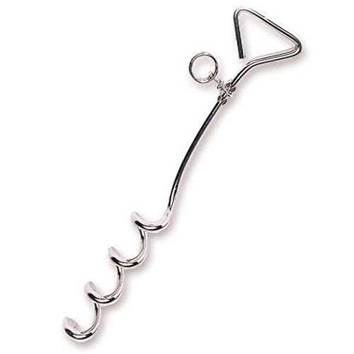 Boni-Shop Zeltheringe Spiralhering, 40 cm x 8 cm, verchromt, stabil und universell einsetzbar