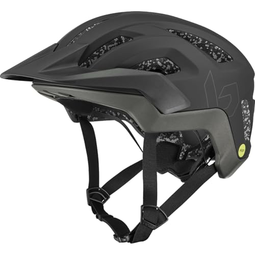 Bollé Eco Adapt MIPS, Velohelm für Erwachsene, (59 - 62 cm) in Mineral Black mit zusätzlichem Schutzsystem