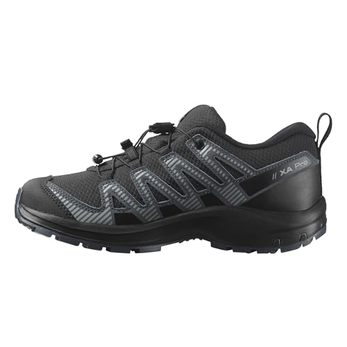 Salomon XA PRO V8 WP J, Outdoorschuh wasserdicht mit Schnellverschluss und strapazierfähigem Obermaterial