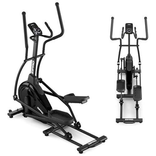 ZIPRO Crosstrainer Session, Ellipsentrainer bis 120 kg, 32 Widerstandsstufen, Pulssensor, Bluetooth, 6 kg Schwungrad