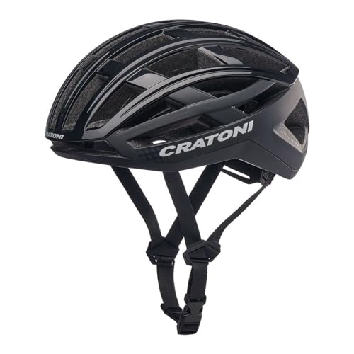 Cratoni C-AirLite Rennrad-/Gravel Fahrradhelm, Ultra-Leichtgewicht mit 32 Belüftungsöffnungen, black glossy